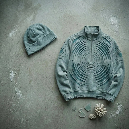 JZZW Ocean Series — Embossed Quarter-Zip